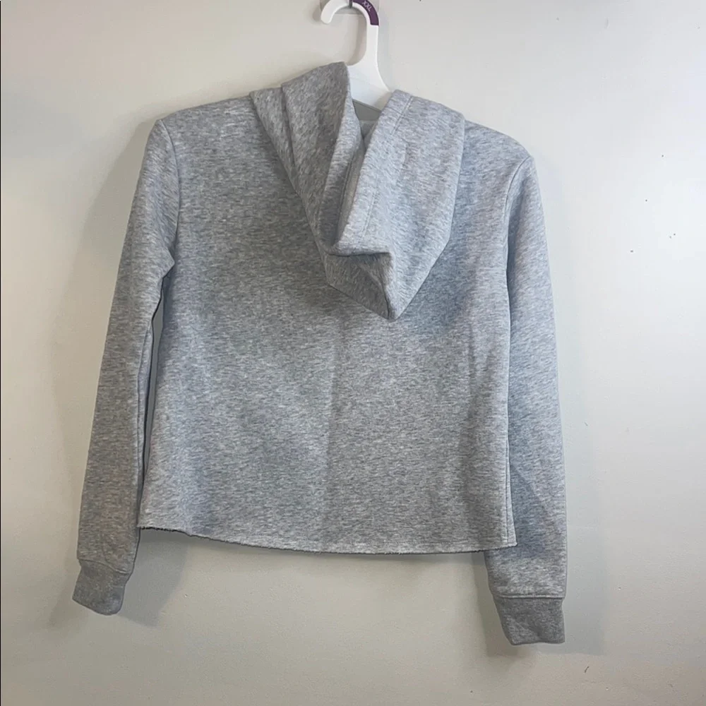 Justice Girls Active Gray Cropped Hooded Sweatshirt Size 10 #32